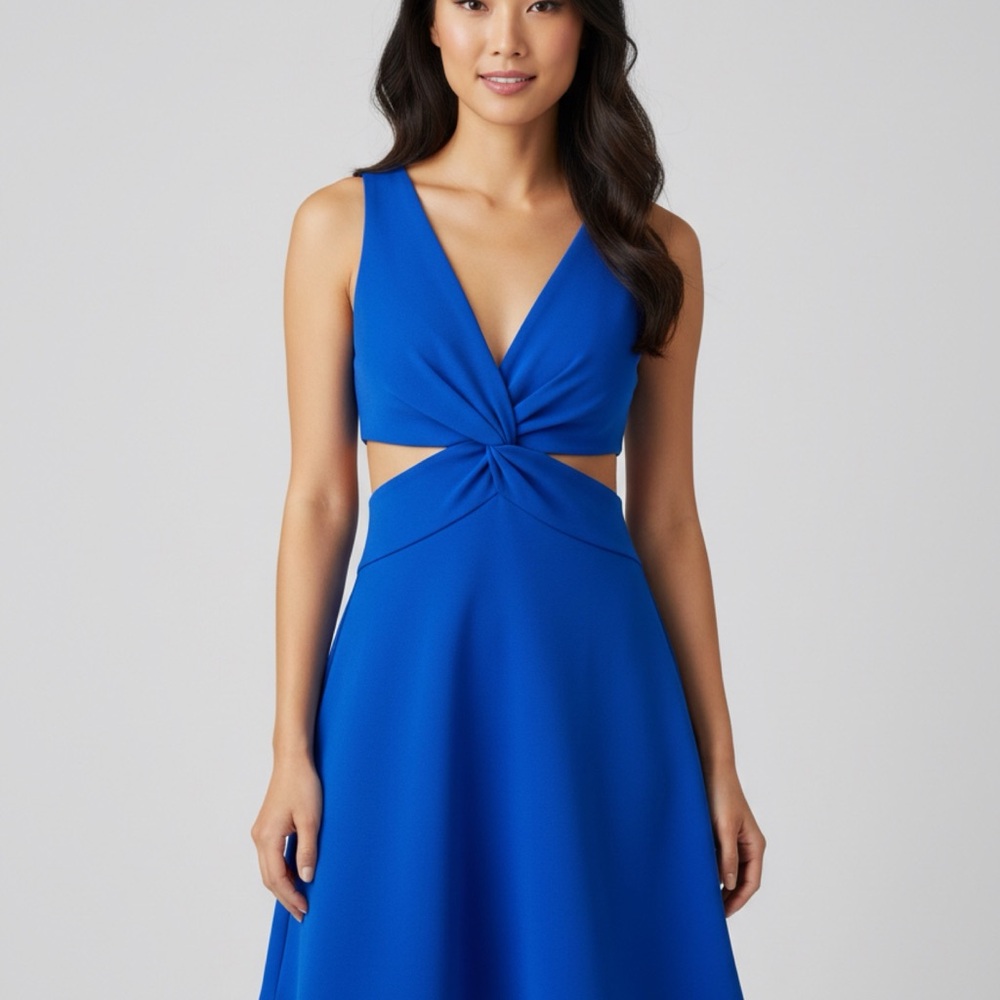 Express Royal Blue Cutout Mini Dress